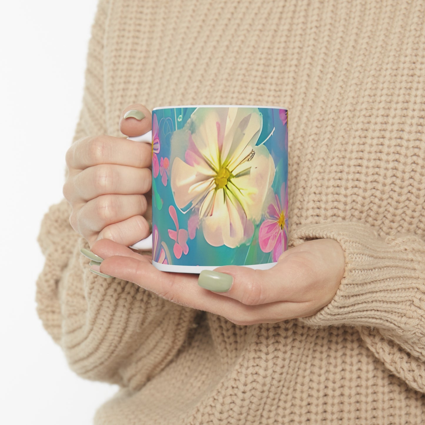 Quality Mug, coffee mug , tea cup, Set 2, Floral design 10