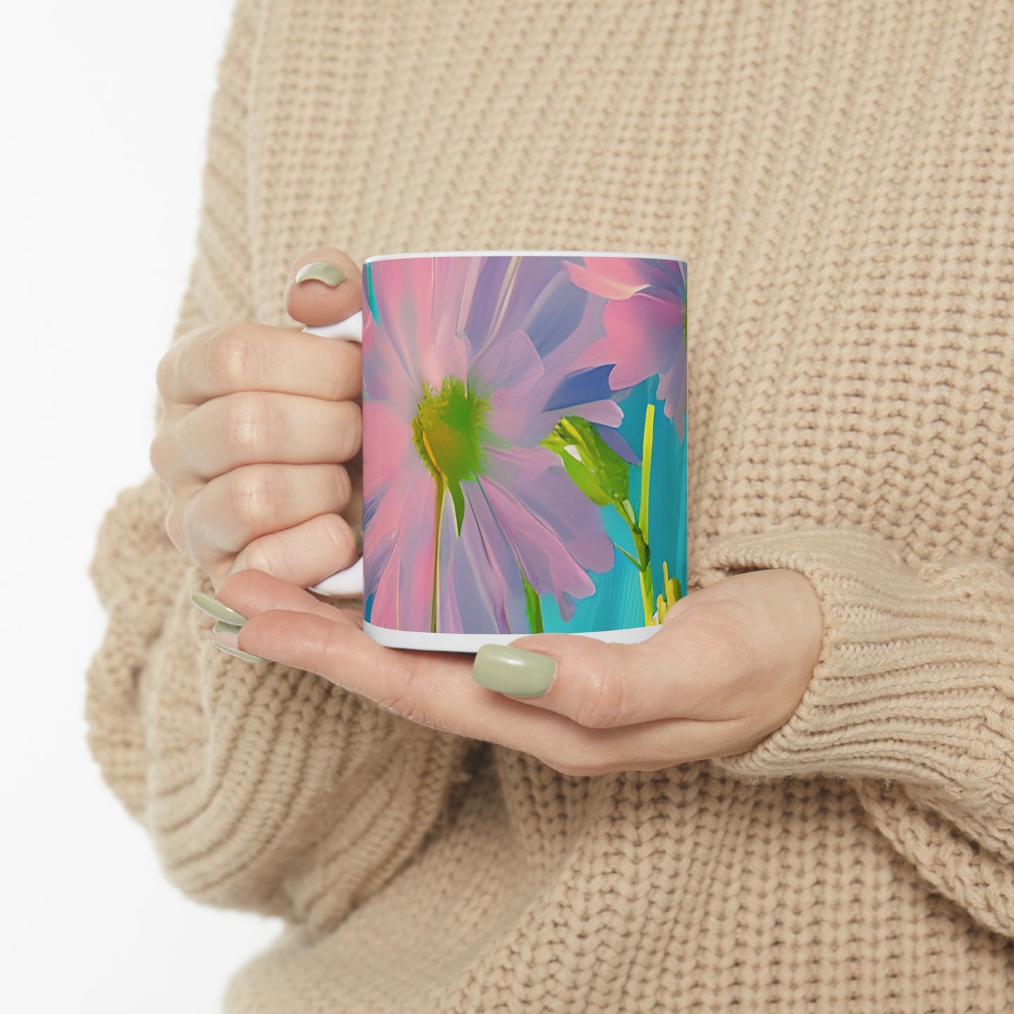 Quality Mug, coffee mug , tea cup, Set 2, Floral design 4