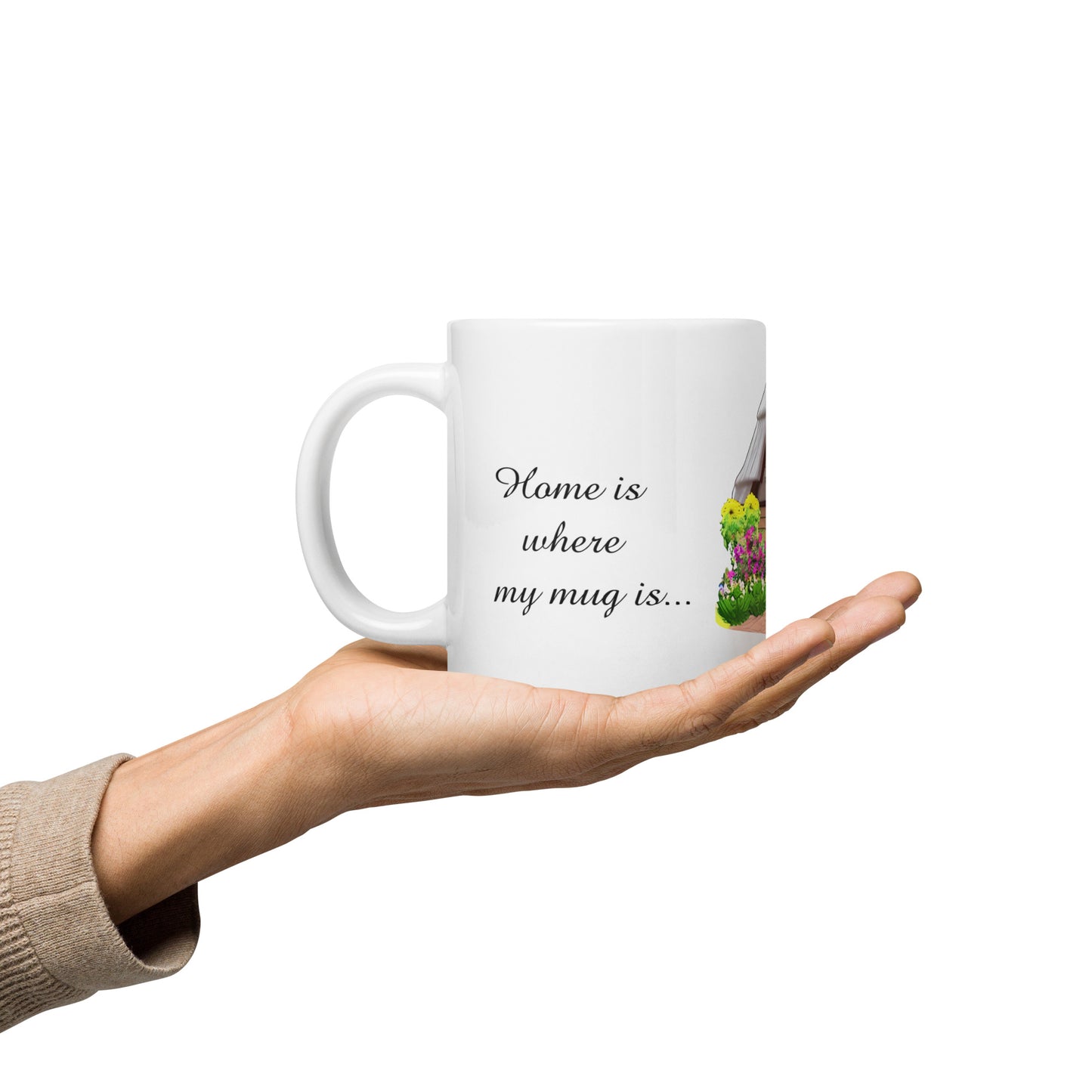 Quality mug, coffee mug, cute cottage, set 1, design 12