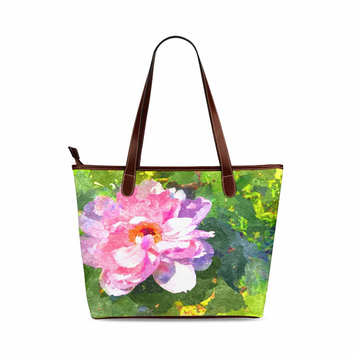 Classic Fabric handbag, watercolor floral, design 9