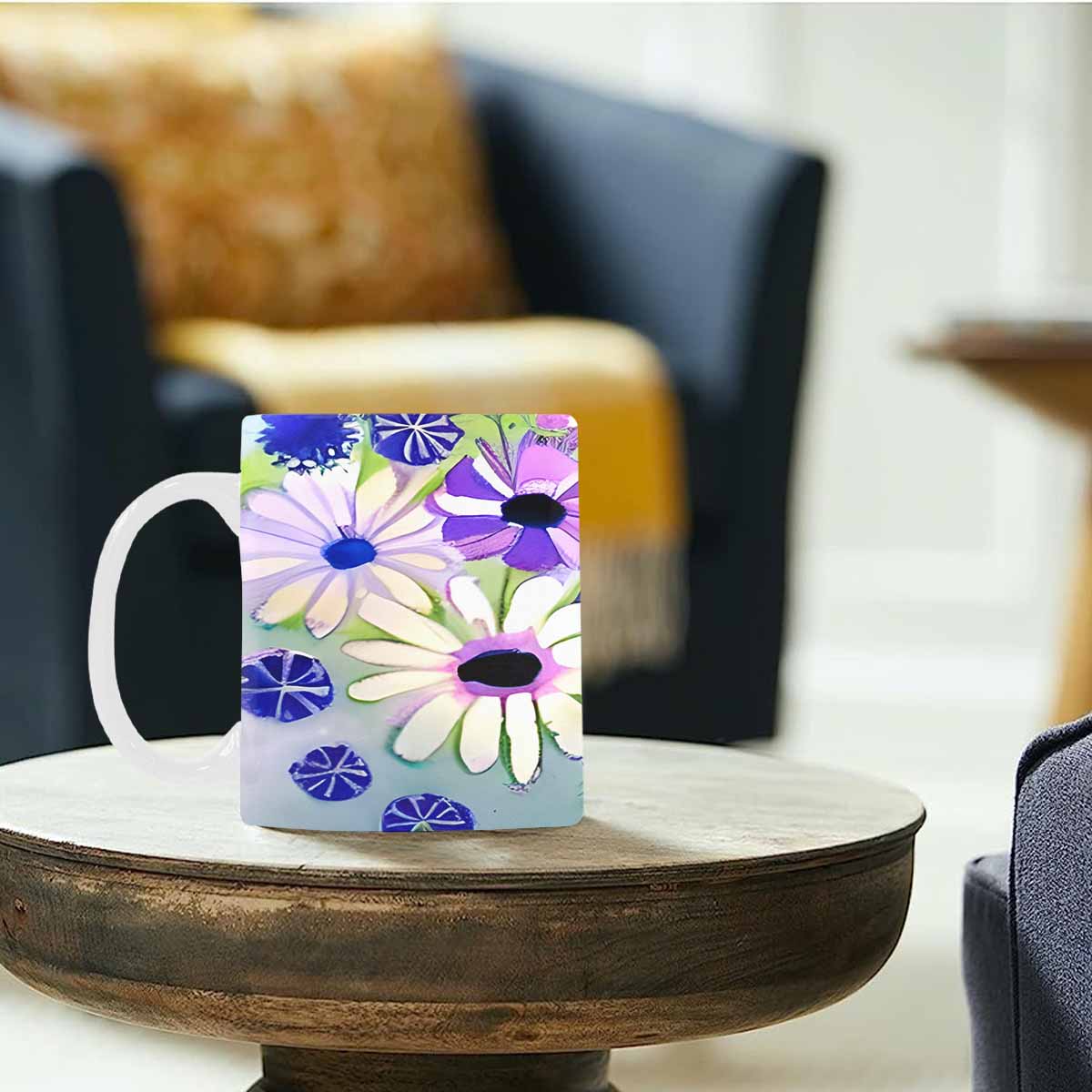 Quality Mug, coffee mug, tea cup, Bright florals, Set 1, Design 49