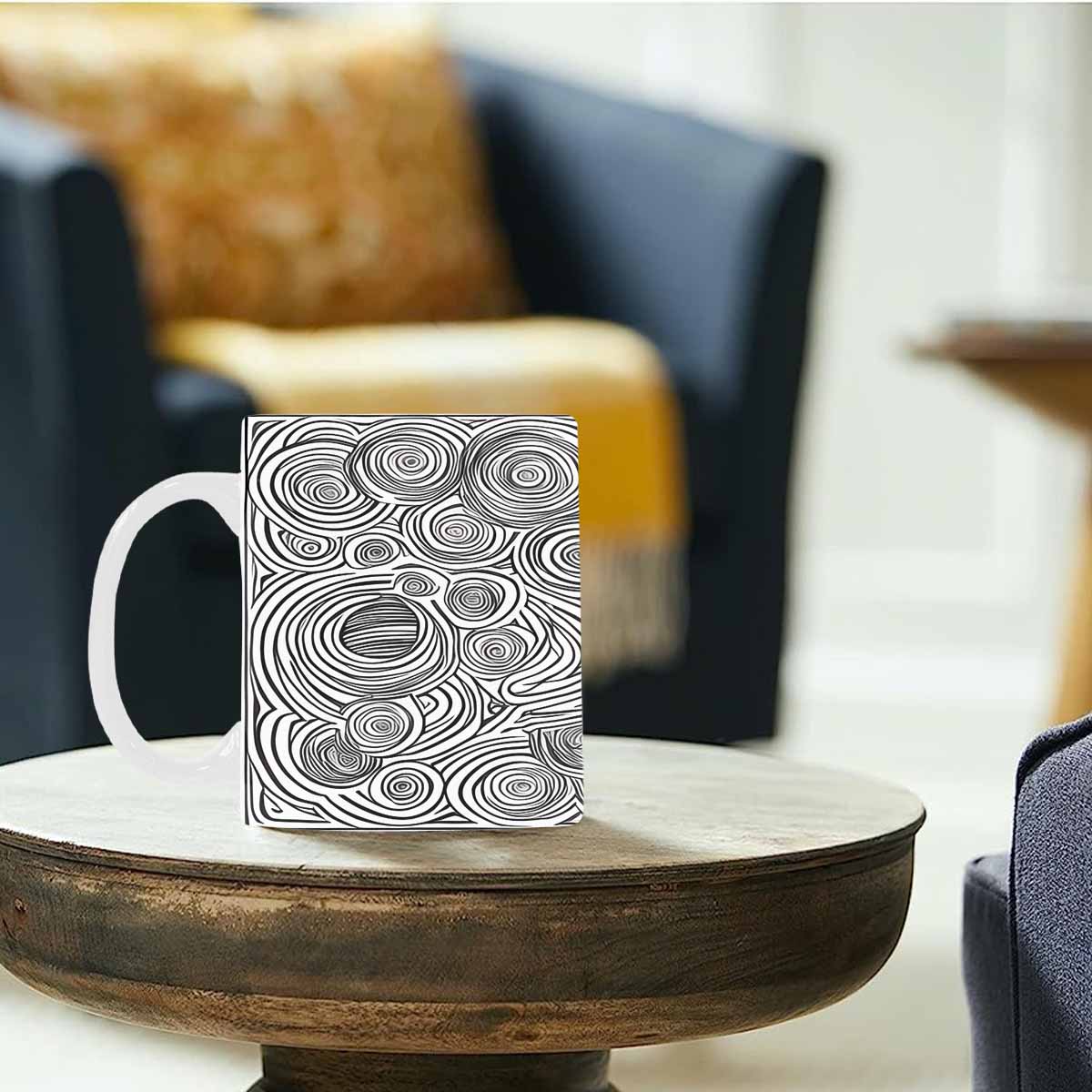 Quality Mug, coffee mug, tea cup, B & W Abstract, Set 1, design 34