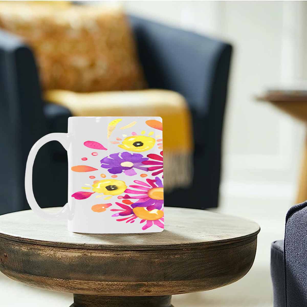 Quality Mug, coffee mug, tea cup, Bright florals, Set 2, design 38