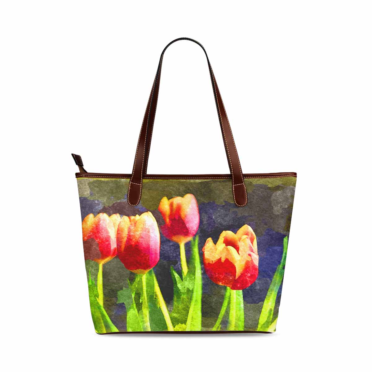 Classic Fabric handbag, watercolor floral, design 255