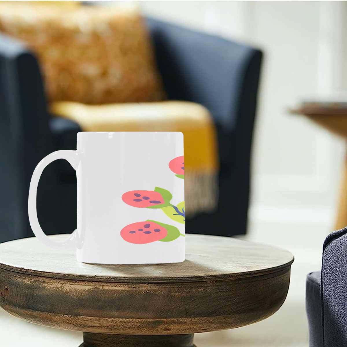Quality Mug, coffee mug, tea cup, Bright florals, Set 2, design 66