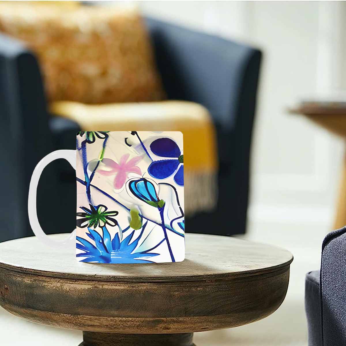 Quality Mug, coffee mug, tea cup, Bright florals, Set 1, Design 145