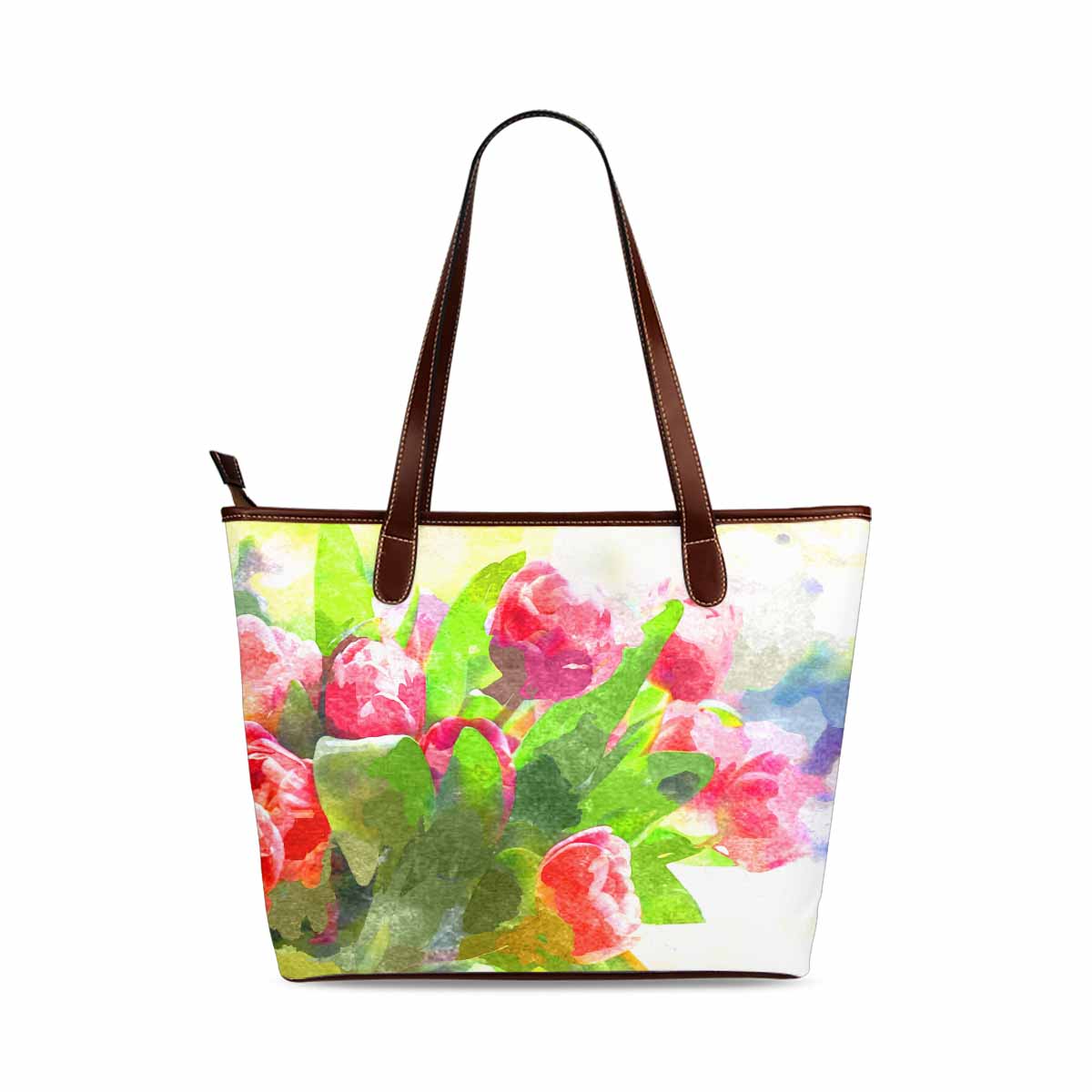 Classic Fabric handbag, watercolor floral, design 264