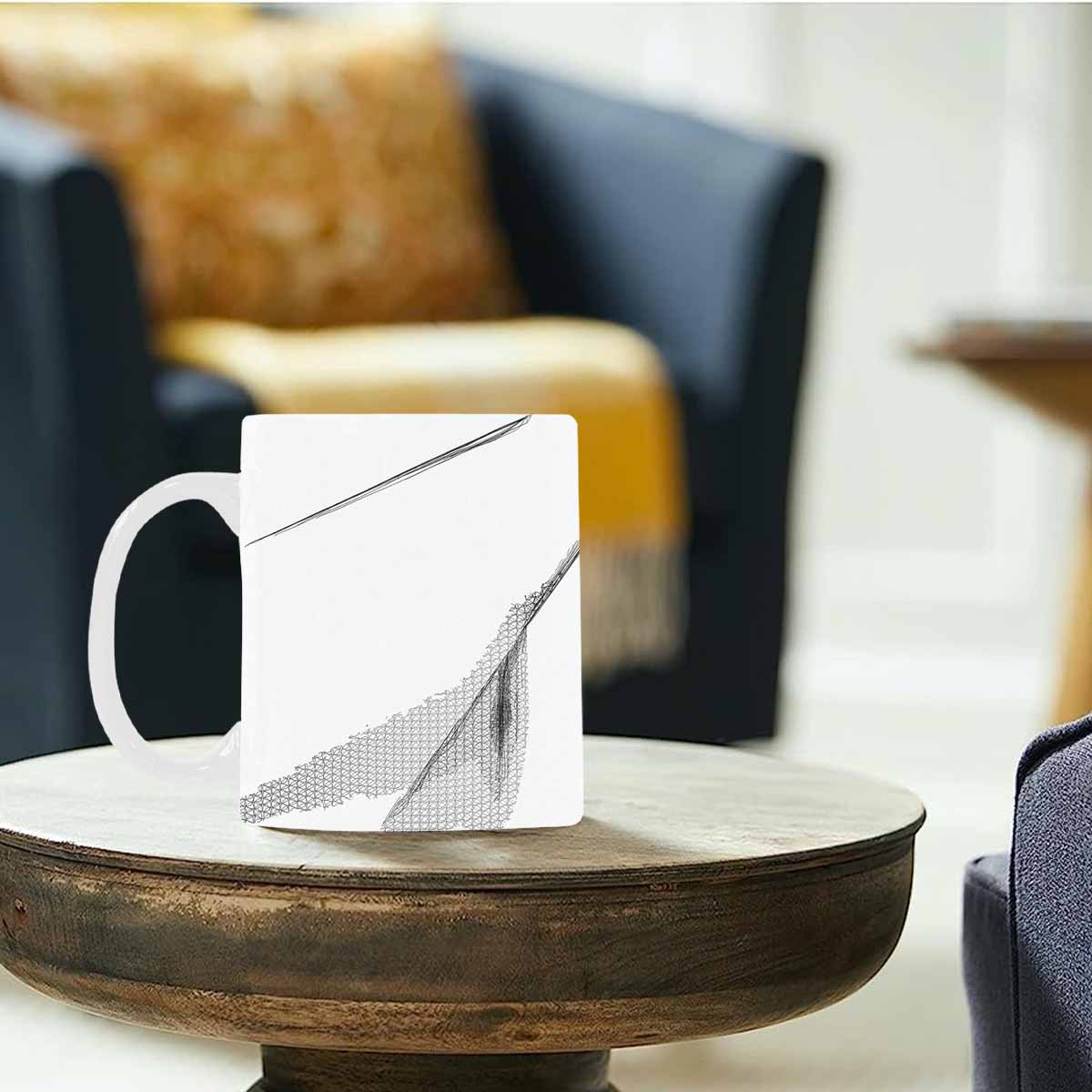 Quality Mug, coffee mug, tea cup, B & W Abstract, Set 1, design 90