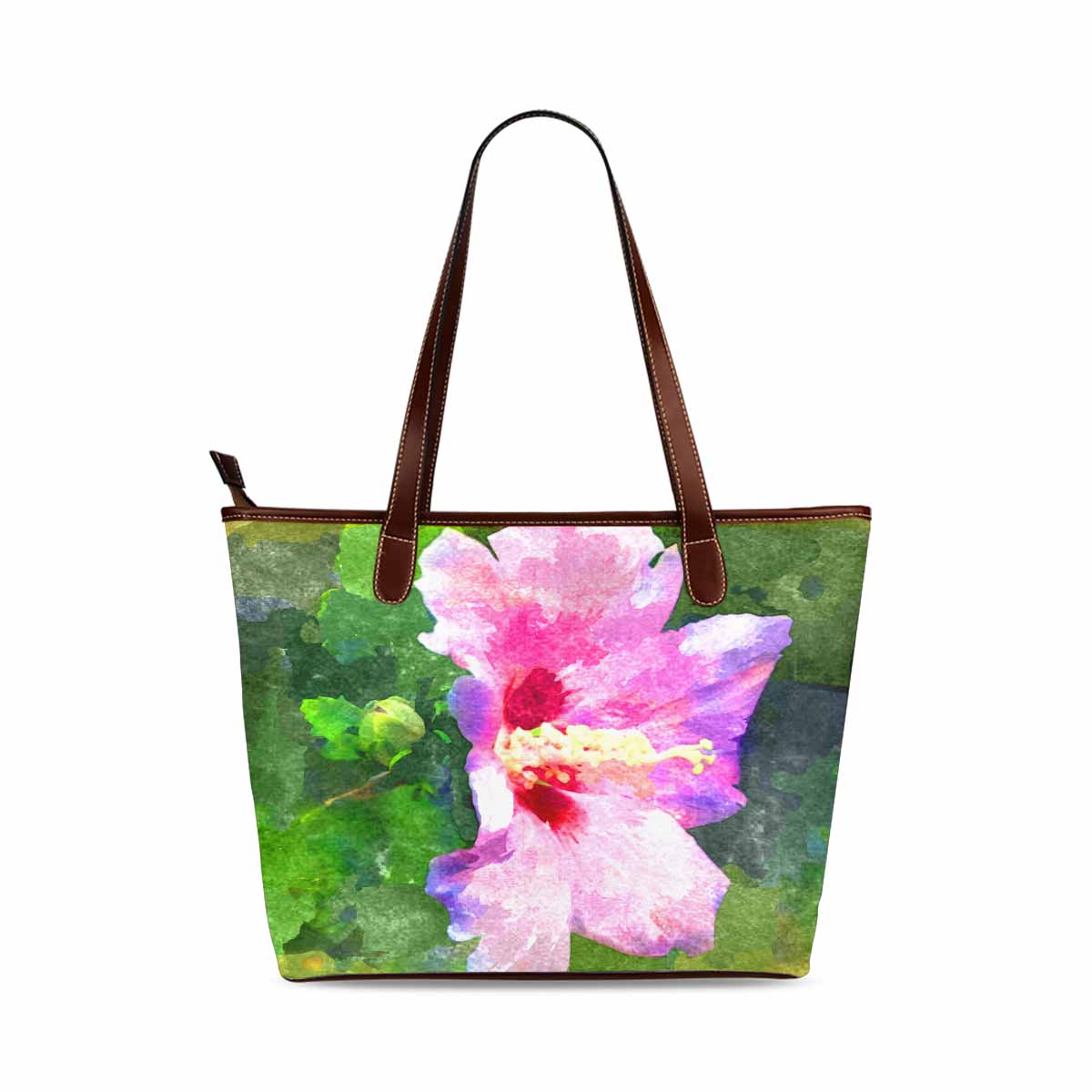Classic Fabric handbag, watercolor floral, design 224