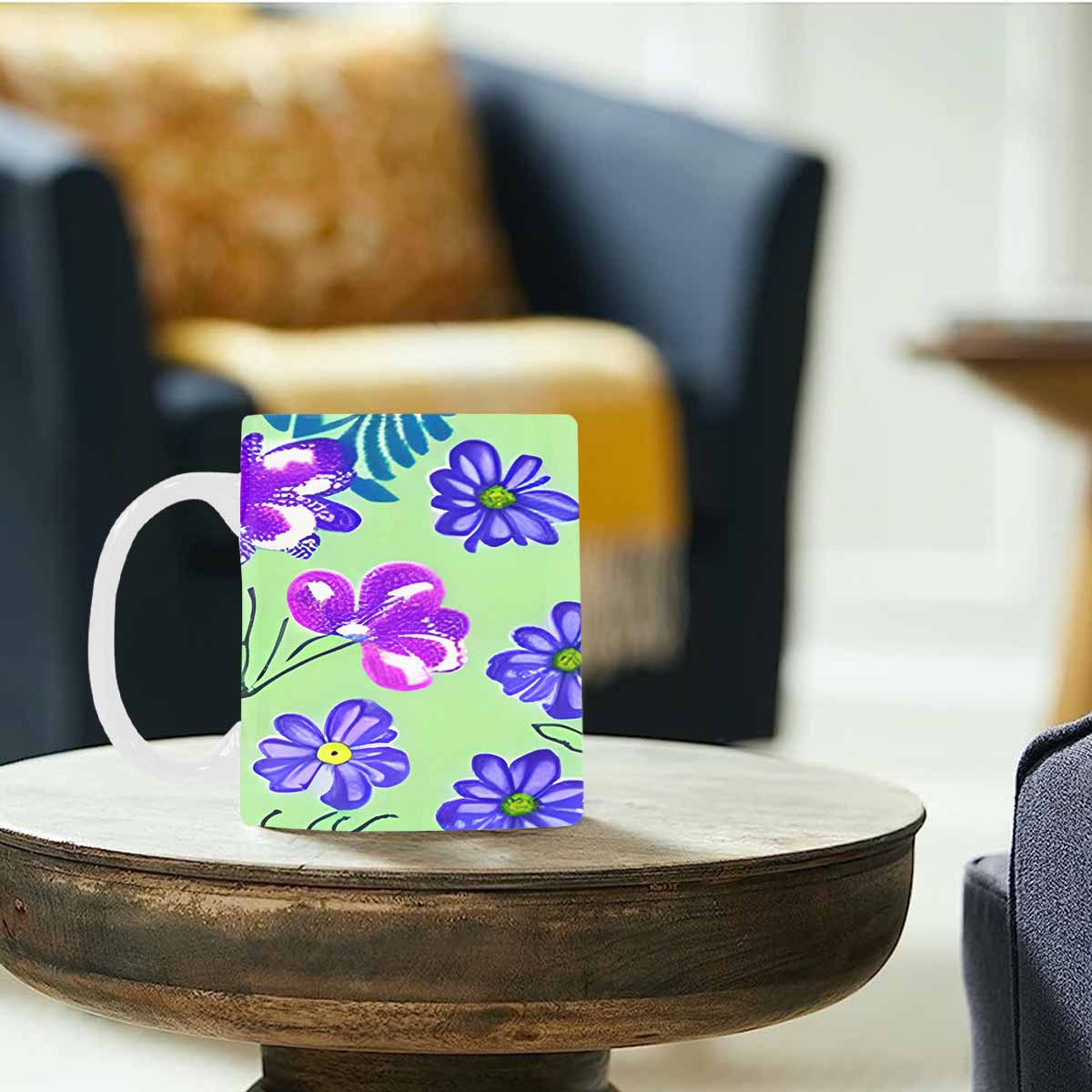 Quality Mug, coffee mug, tea cup, Bright florals, Set 1, Design 119