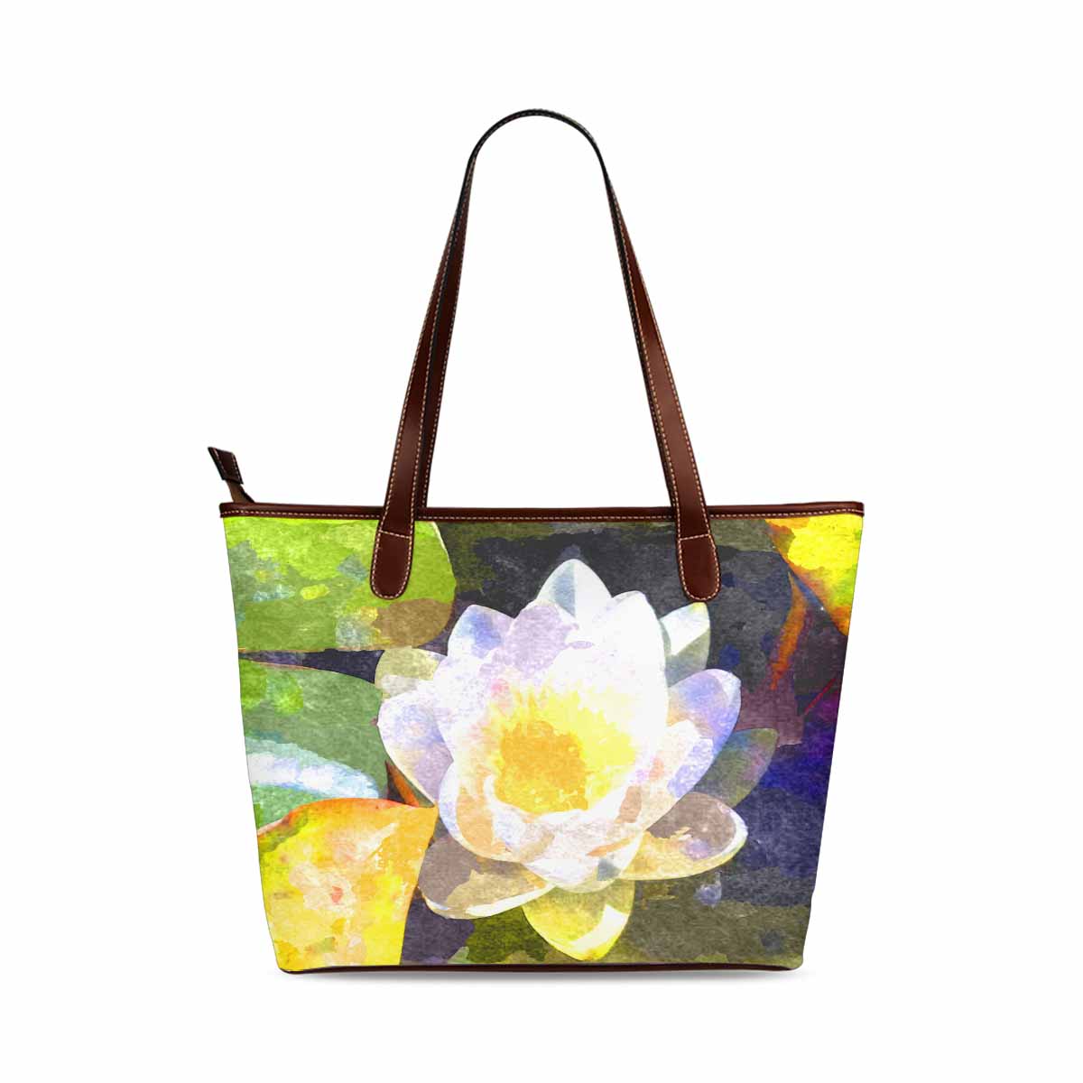 Classic Fabric handbag, watercolor floral, design 197
