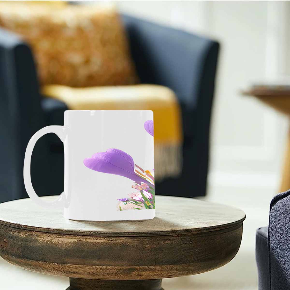 Quality Mug, coffee mug, tea cup, Bright florals, Set 2, design 1