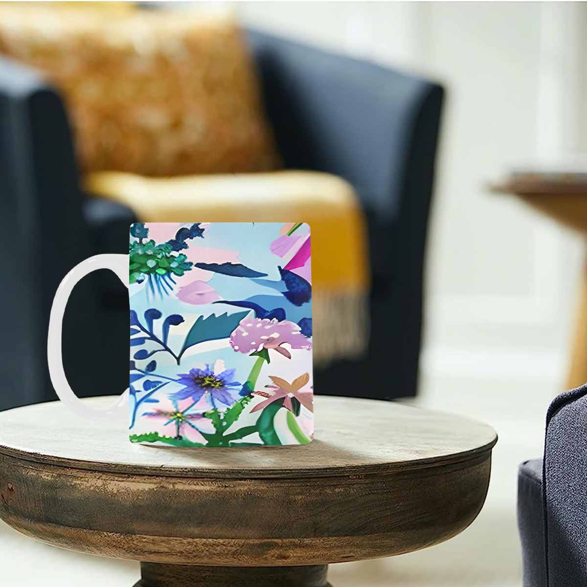 Quality Mug, coffee mug, tea cup, Bright florals, Set 1, Design 27