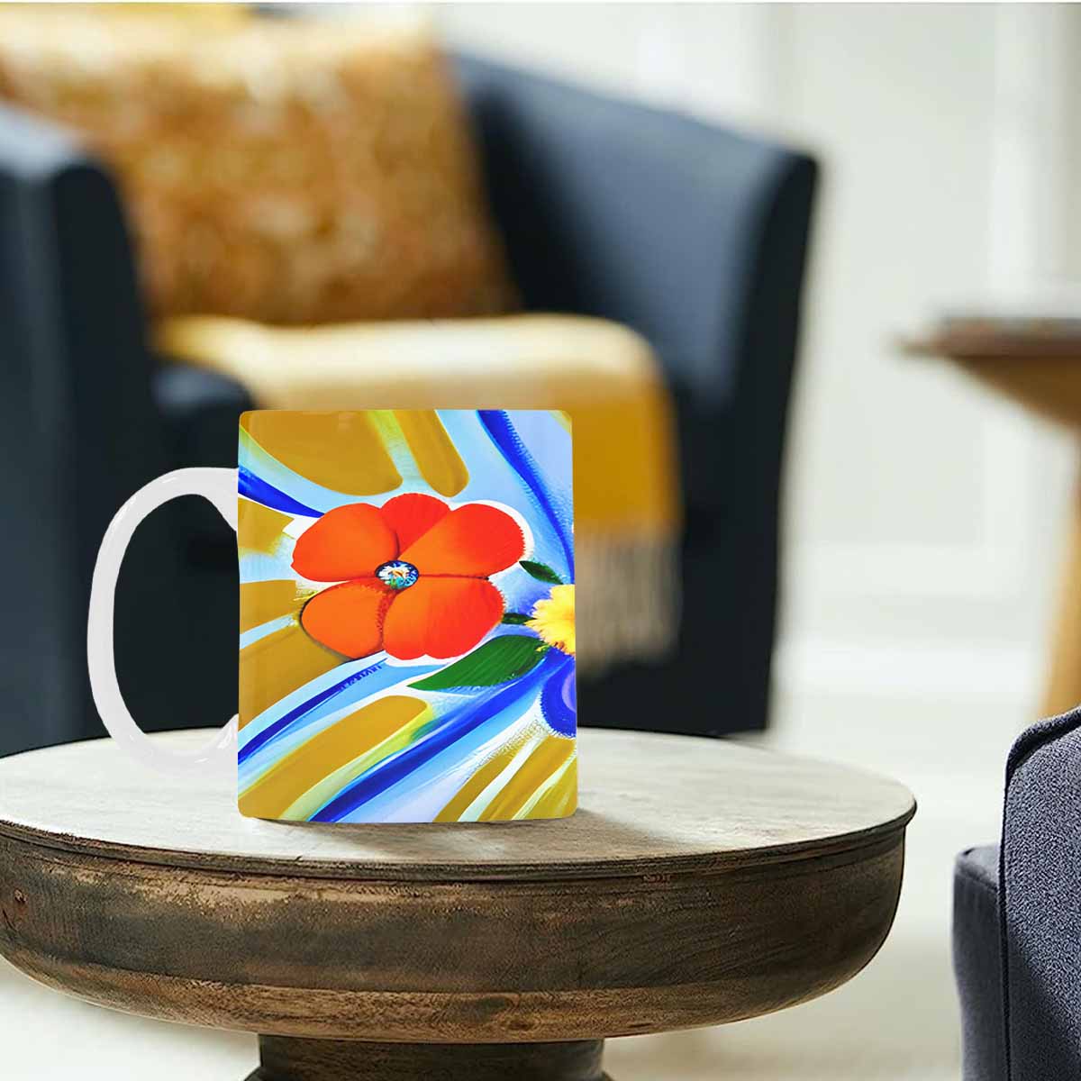 Quality Mug, coffee mug, tea cup, Bright florals, Set 1, Design 73