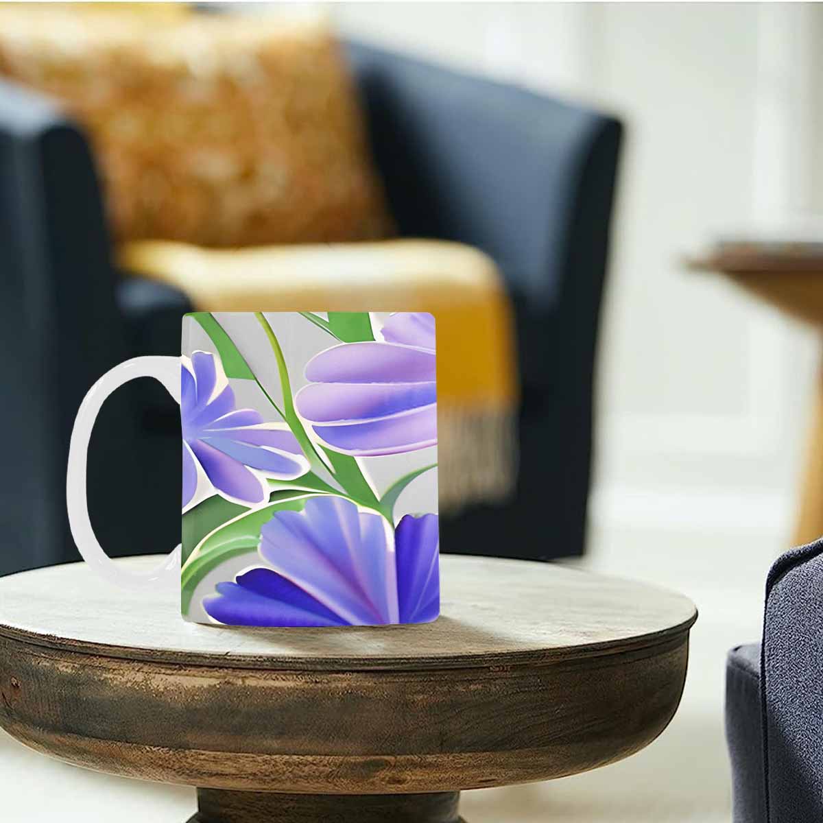 Quality Mug, coffee mug, tea cup, Bright florals, Set 1, Design 54