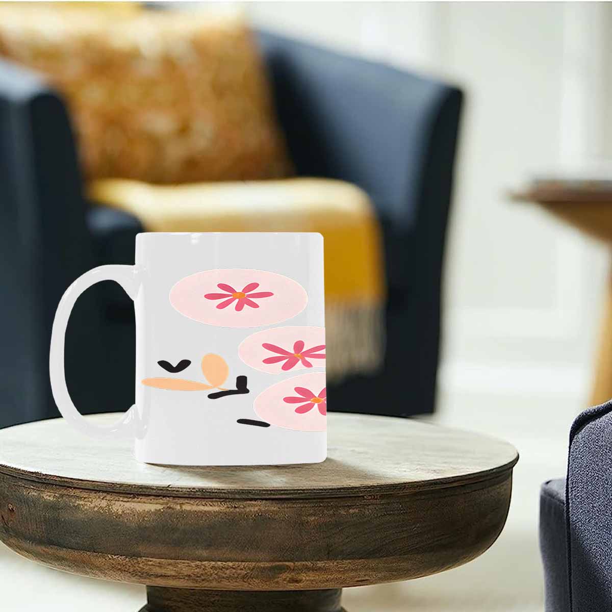 Quality Mug, coffee mug, tea cup, Bright florals, Set 2, design 16