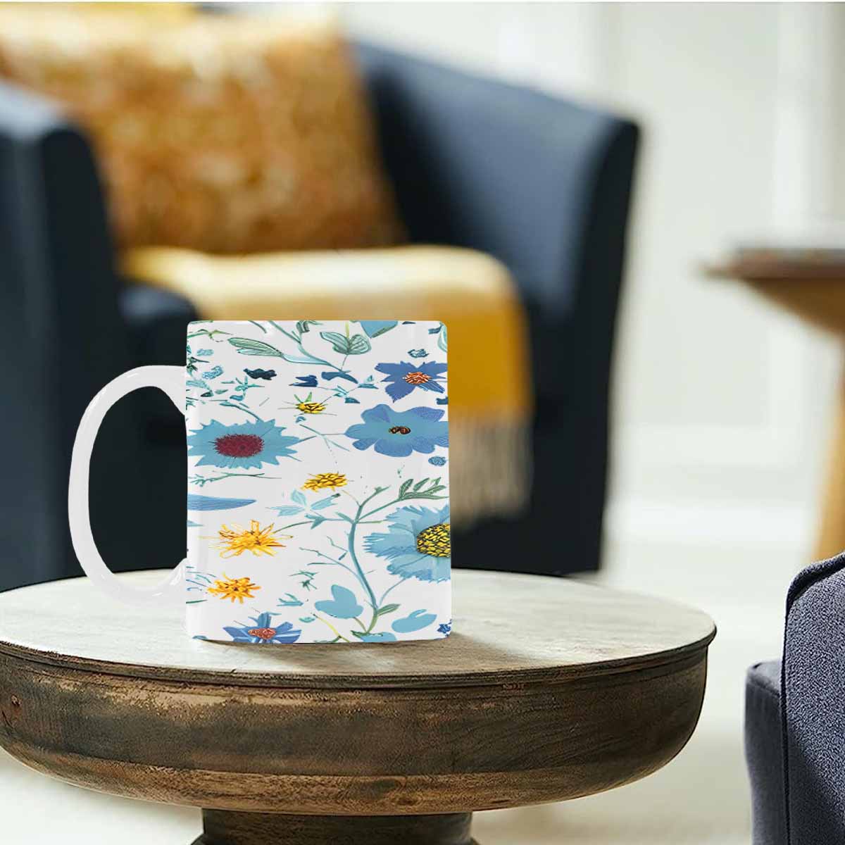Quality Mug, coffee mug, tea cup, Bright florals, Set 2, design 31