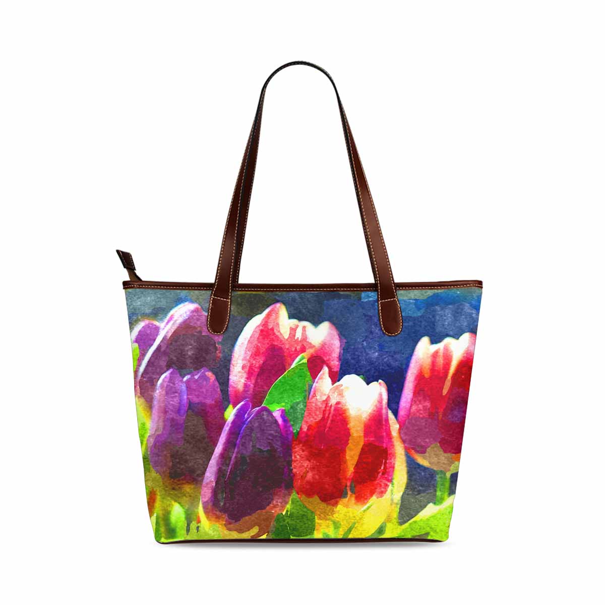 Classic Fabric handbag, watercolor floral, design 263