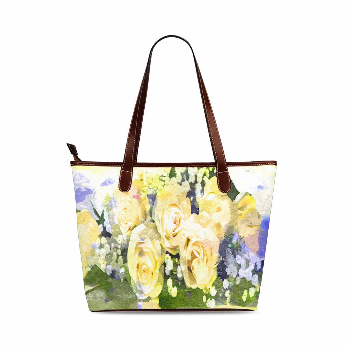 Classic Fabric handbag, watercolor floral, design 227