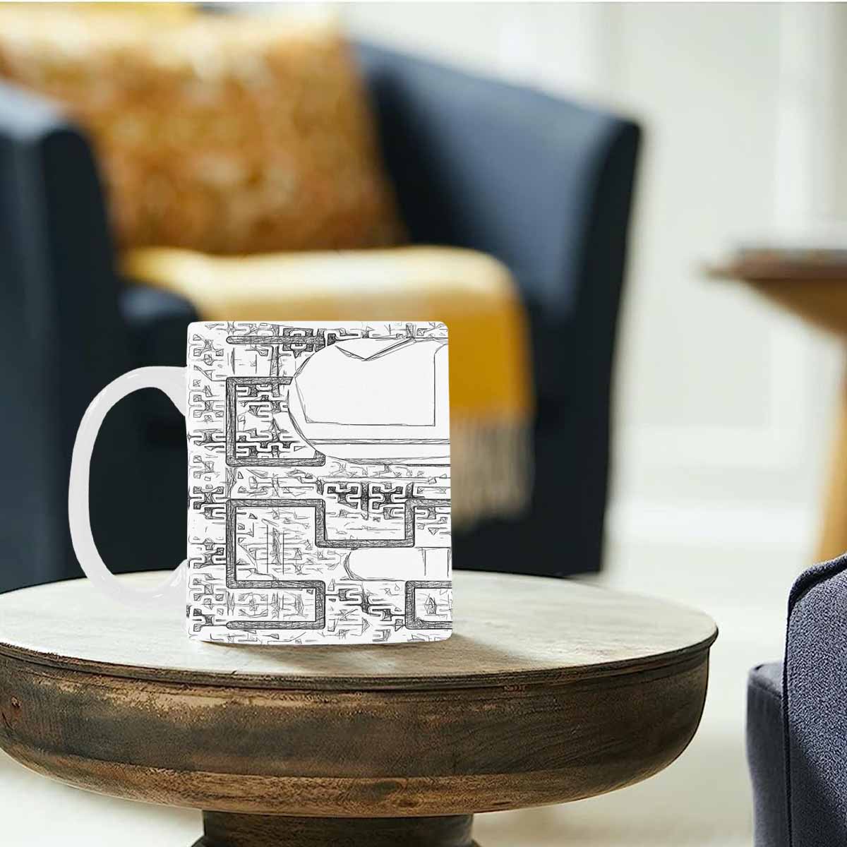 Quality Mug, coffee mug, tea cup, B & W Abstract, Set 1, design 89
