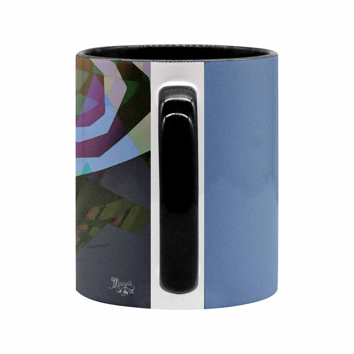 Coffee Mug, tea cup, black core, abstract, design 35