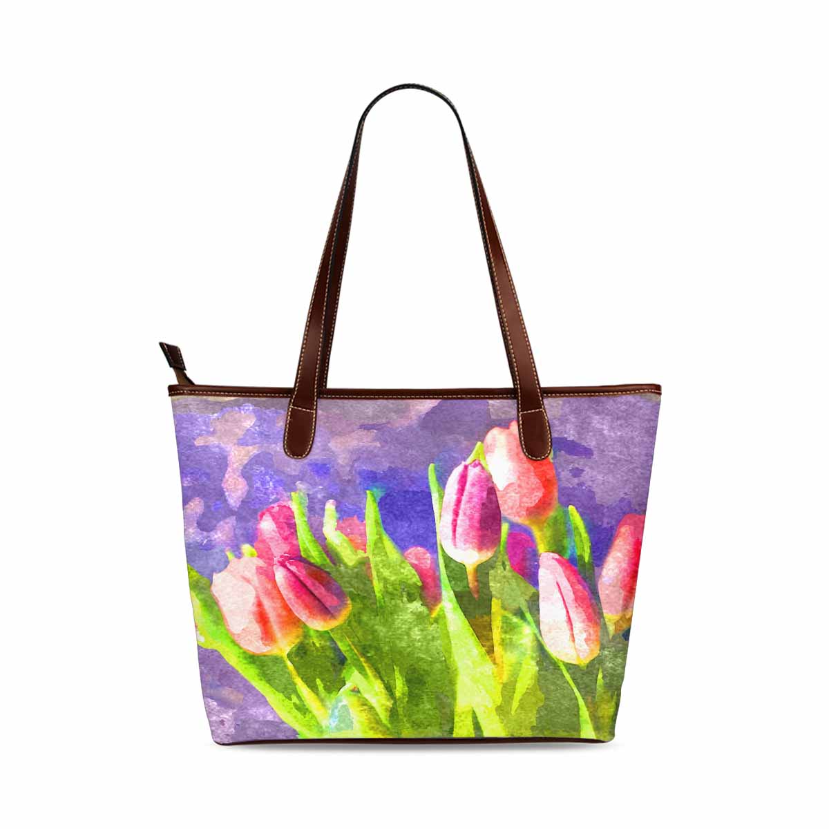 Classic Fabric handbag, watercolor floral, design 260