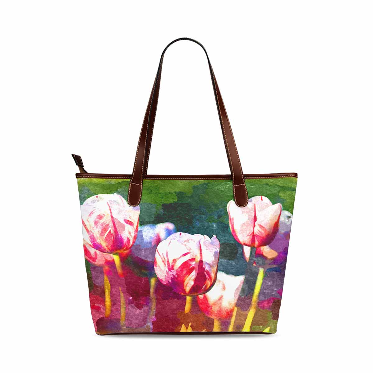 Classic Fabric handbag, watercolor floral, design 272