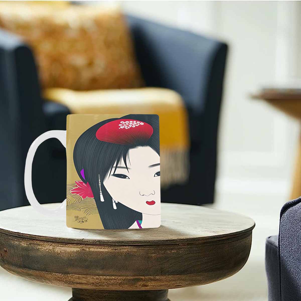 Quality Mug, coffee mug, tea cup, Asian Faces, Design 26