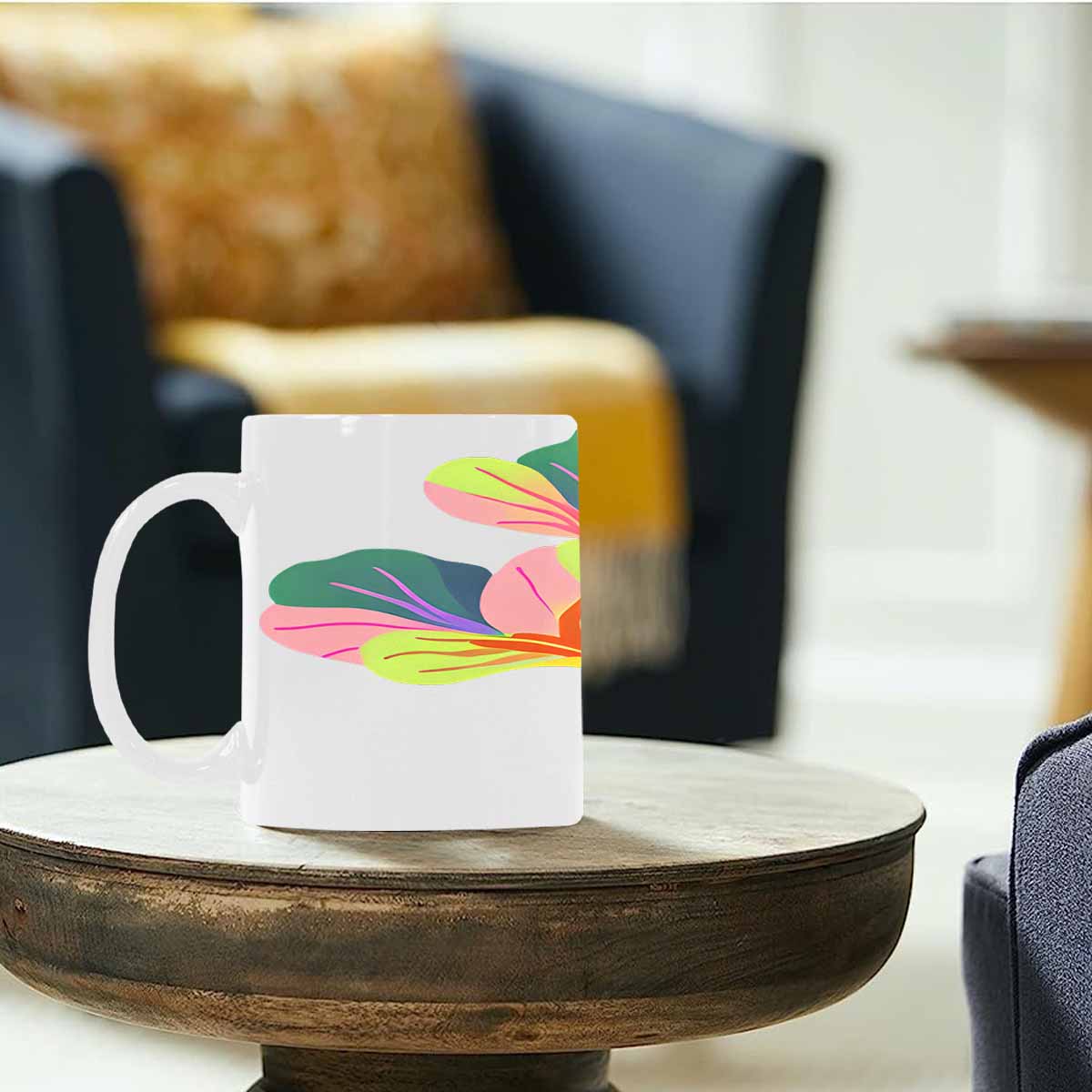 Quality Mug, coffee mug, tea cup, Bright florals, Set 2, design 95