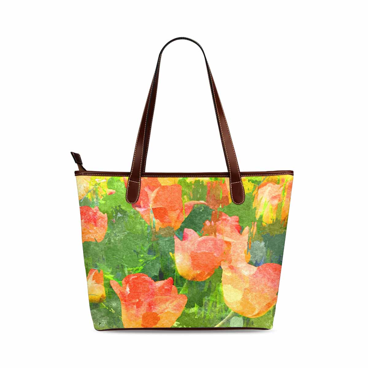 Classic Fabric handbag, watercolor floral, design 261