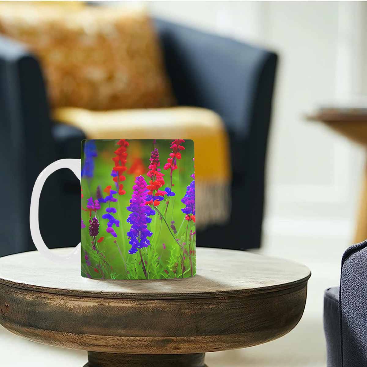 Quality Mug, coffee mug, tea cup, Bright florals, Set 1, Design 4