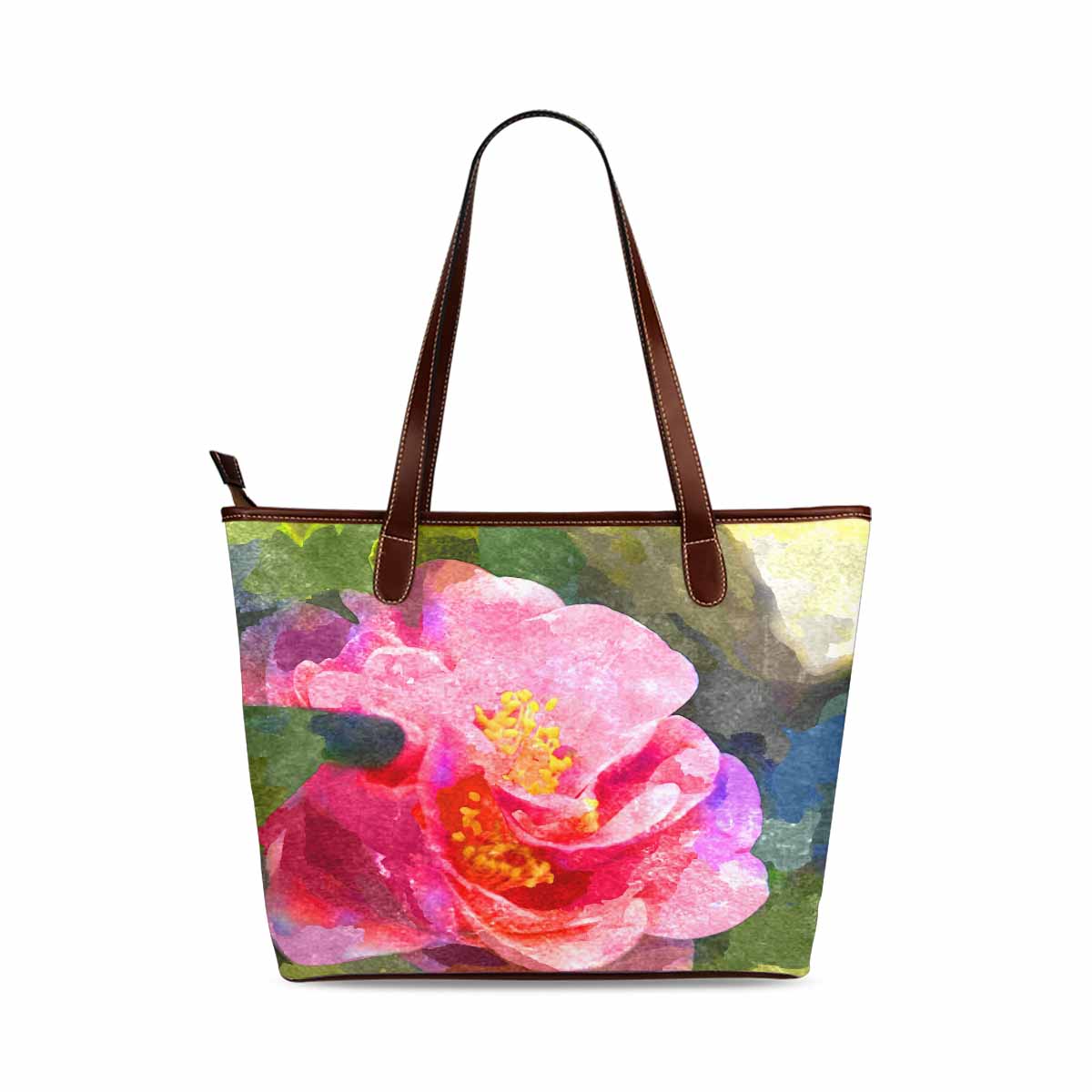 Classic Fabric handbag, watercolor floral, design 20
