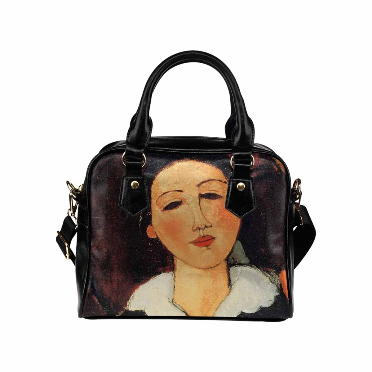 Shoulder PU Leather handbag, Modigliani design, choice of 2 colors, Jacques Lipchitz and his woman 1
