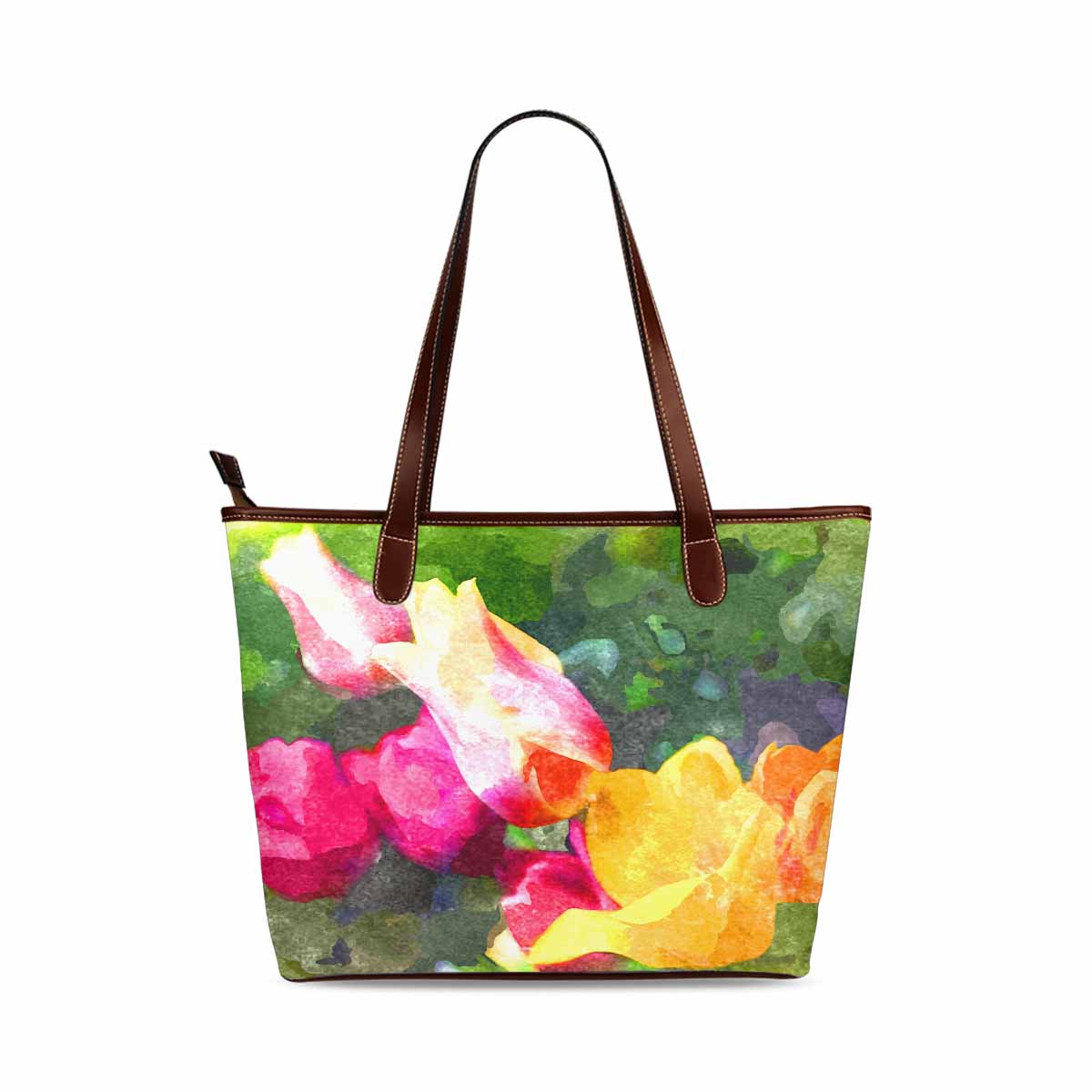 Classic Fabric handbag, watercolor floral, design 248