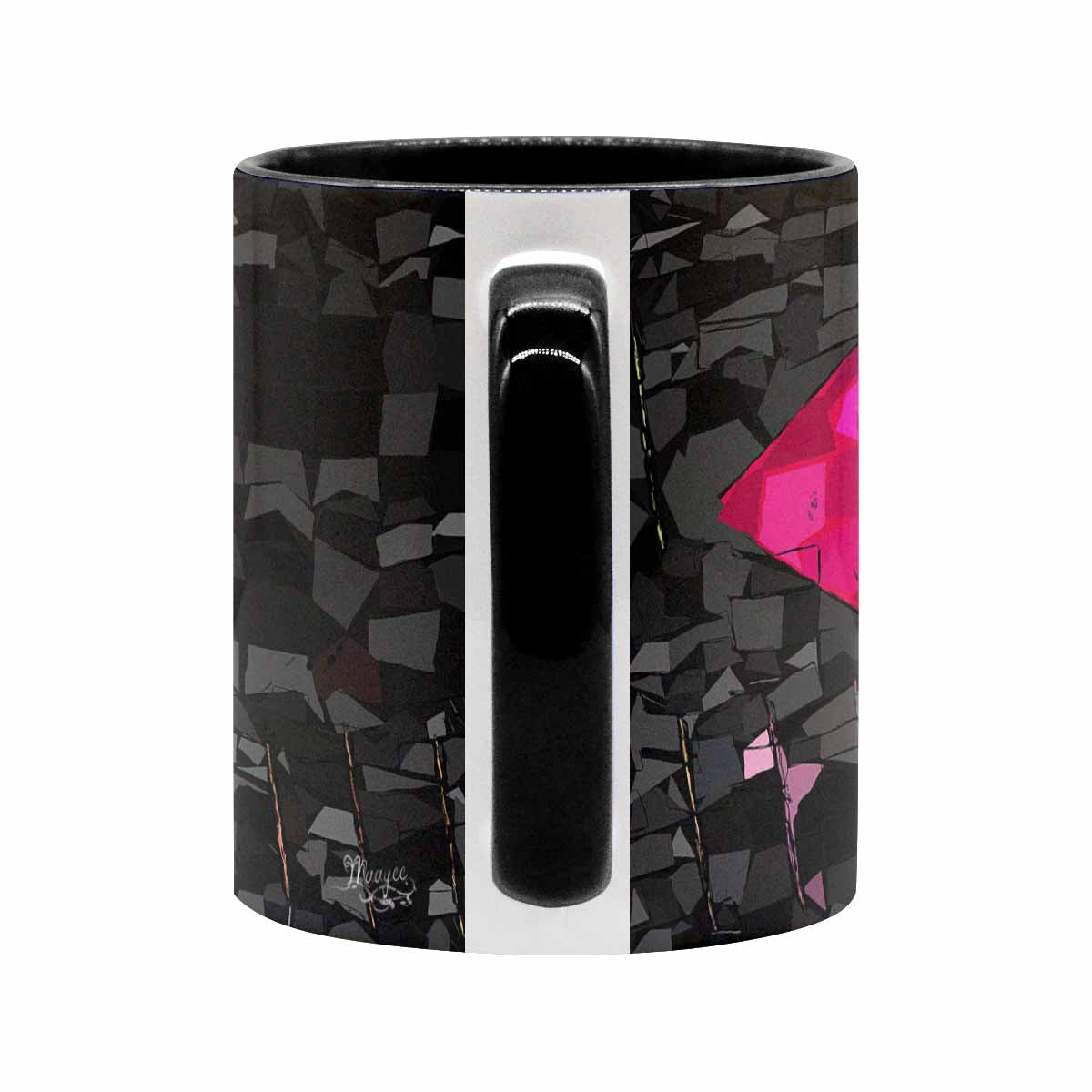 Coffee Mug, tea cup, black core, abstract, design 44