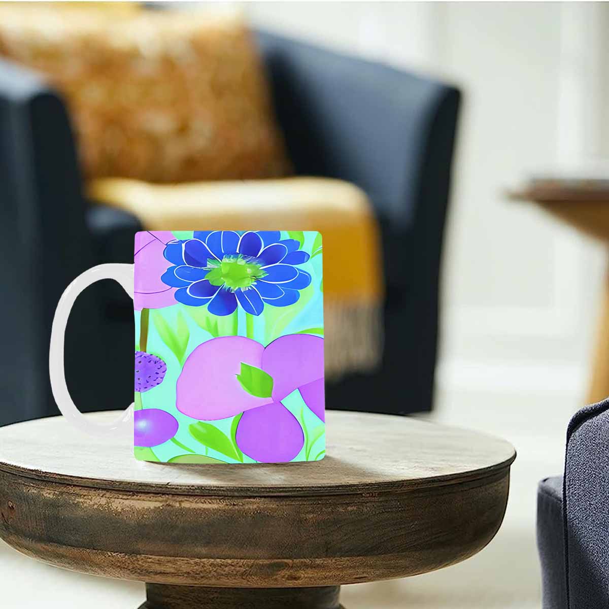 Quality Mug, coffee mug, tea cup, Bright florals, Set 1, Design 127