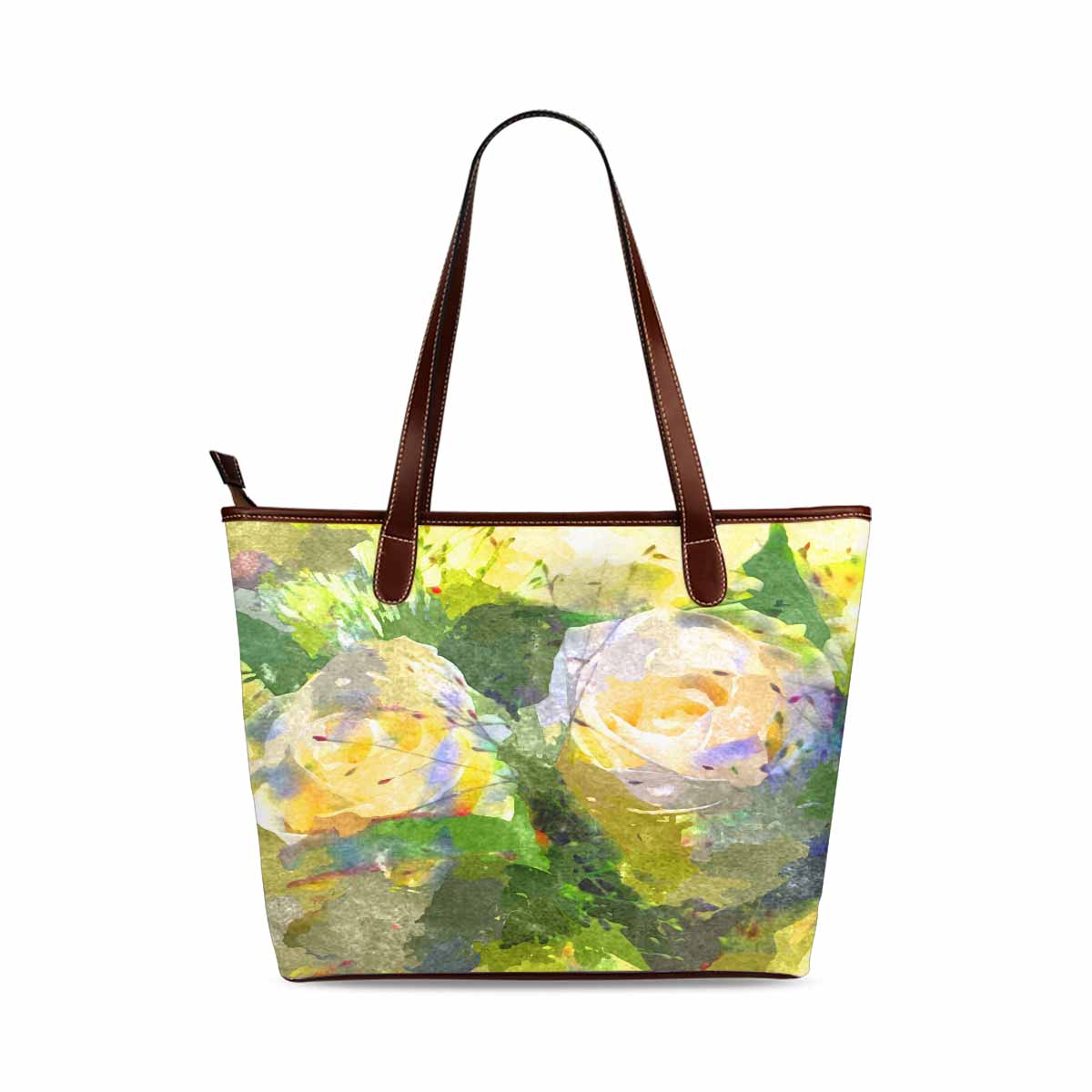 Classic Fabric handbag, watercolor floral, design 235