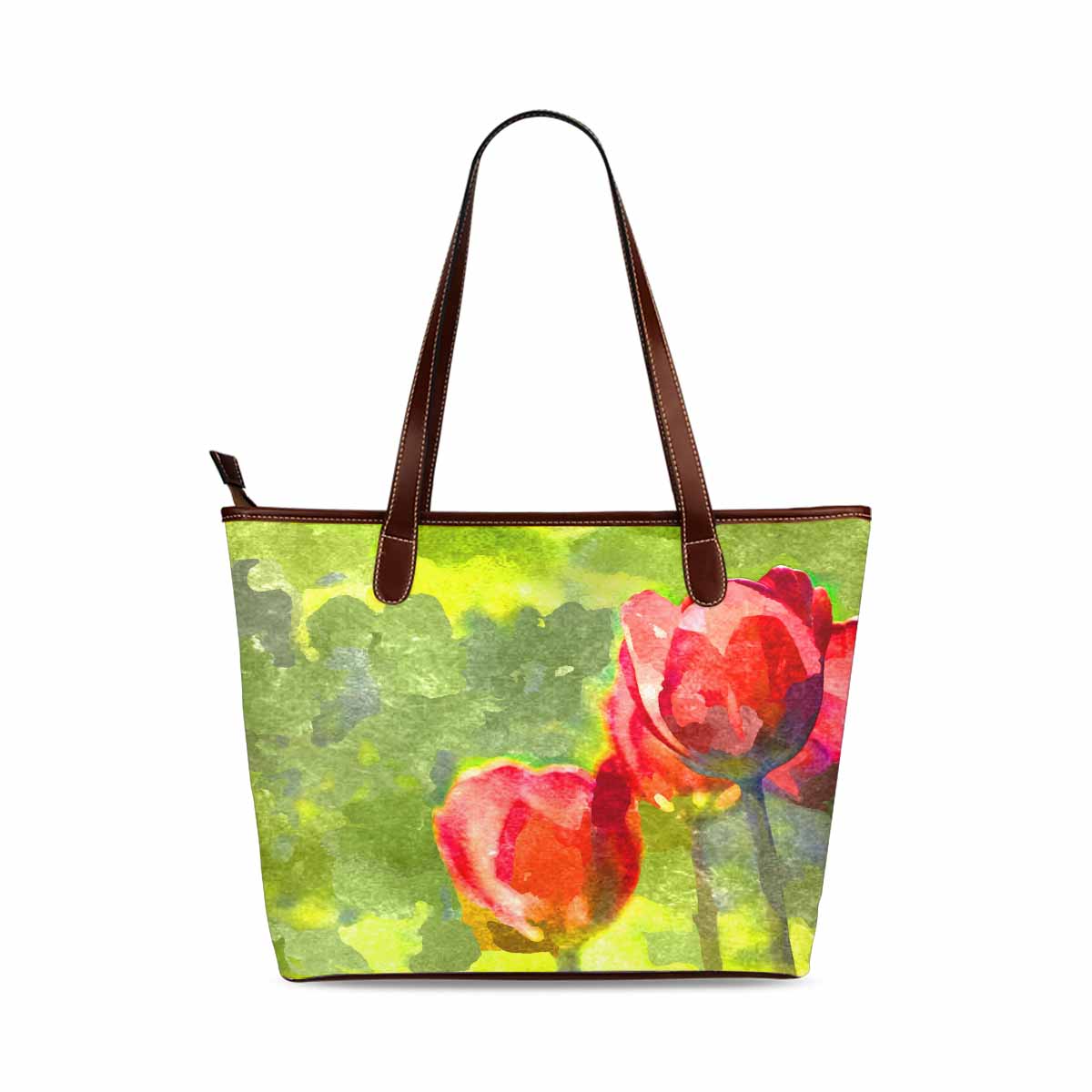 Classic Fabric handbag, watercolor floral, design 253
