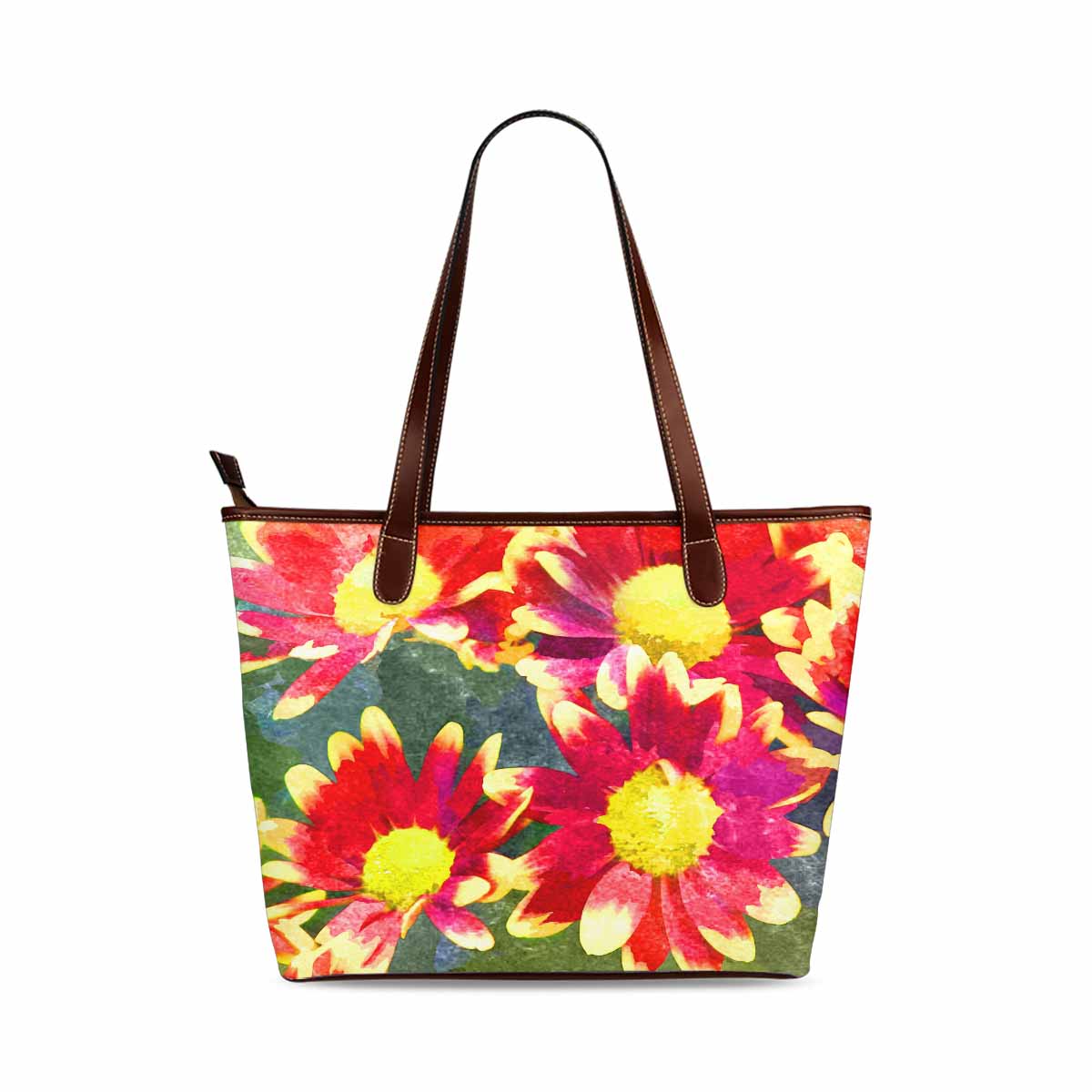 Classic Fabric handbag, watercolor floral, design 217