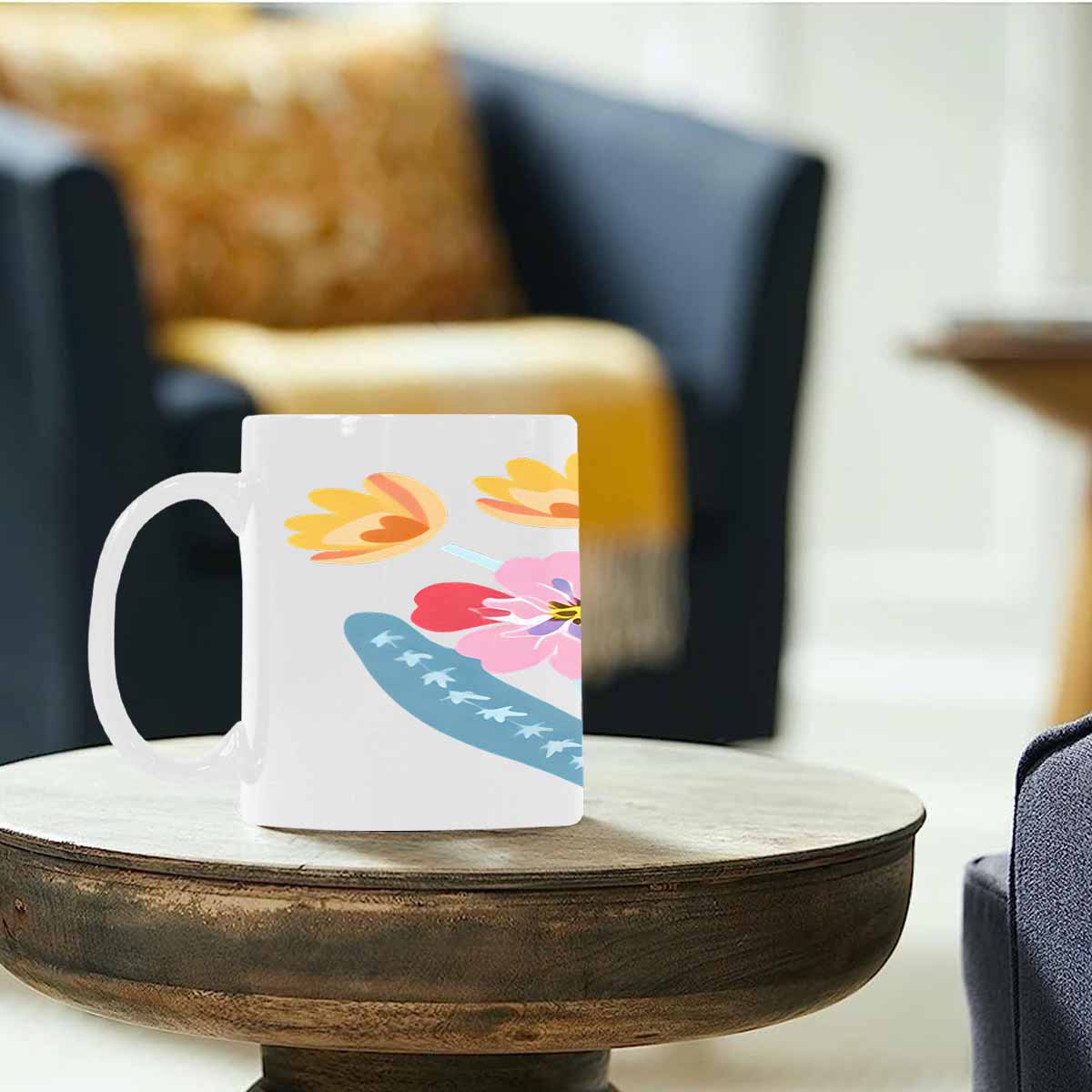 Quality Mug, coffee mug, tea cup, Bright florals, Set 2, design 51