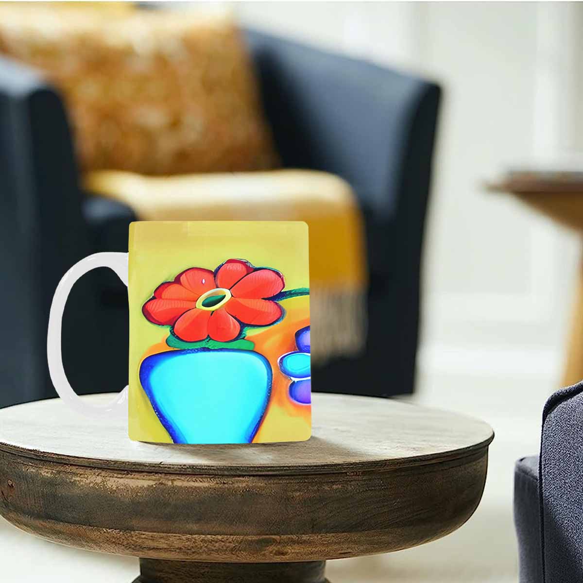 Quality Mug, coffee mug, tea cup, Bright florals, Set 1, Design 65