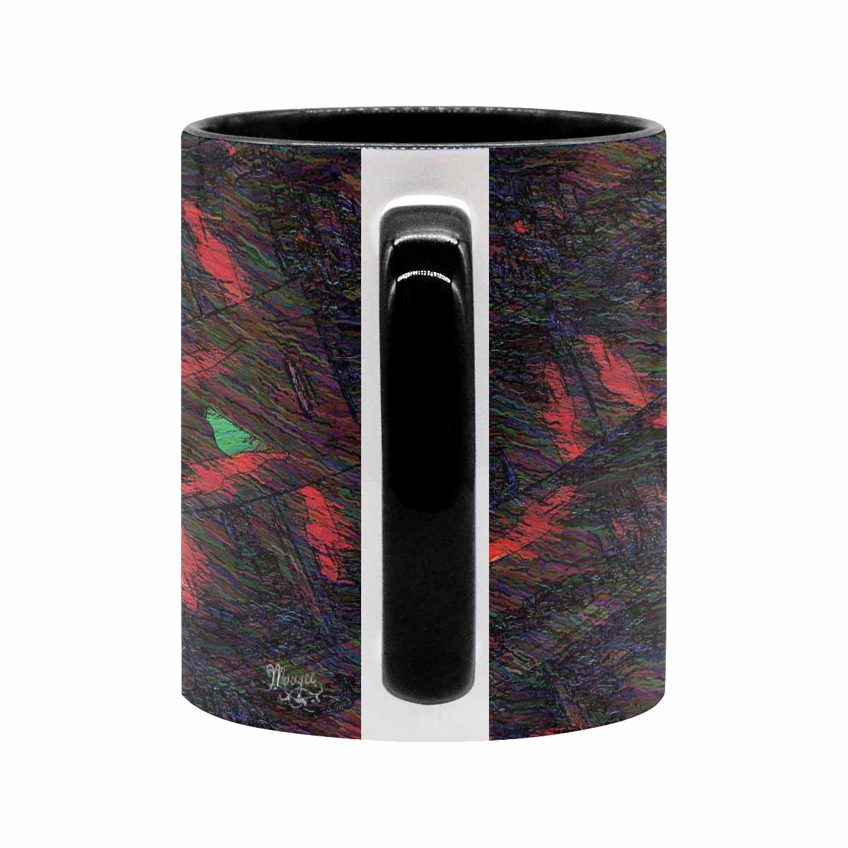 Coffee Mug, tea cup, black core, abstract, design 42