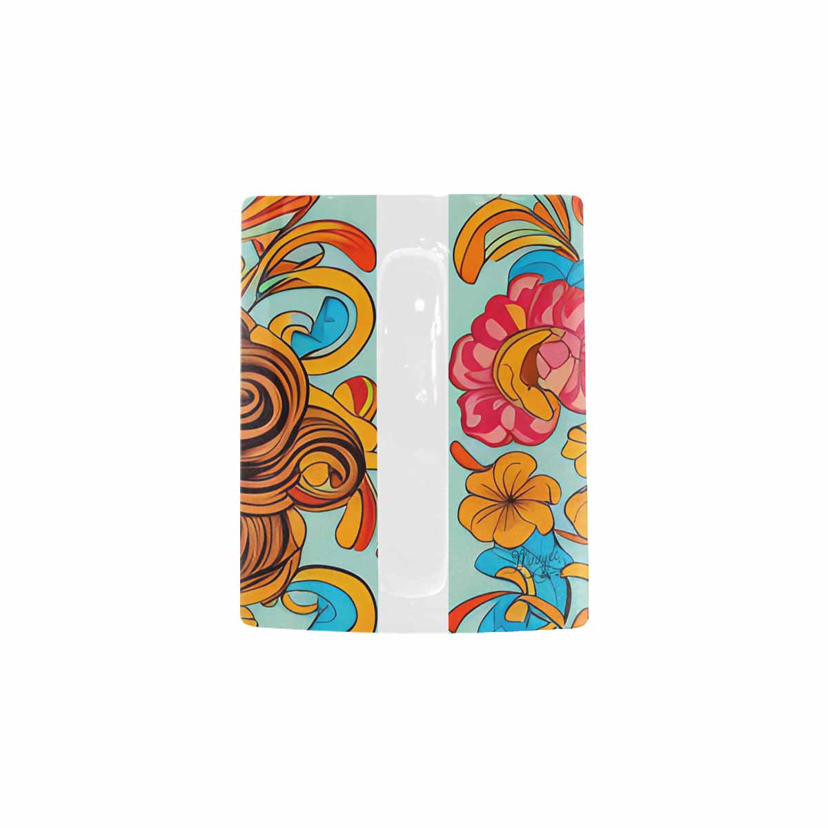 USA, Color Coffee Mug, tea cup, caucasian Face, design 39