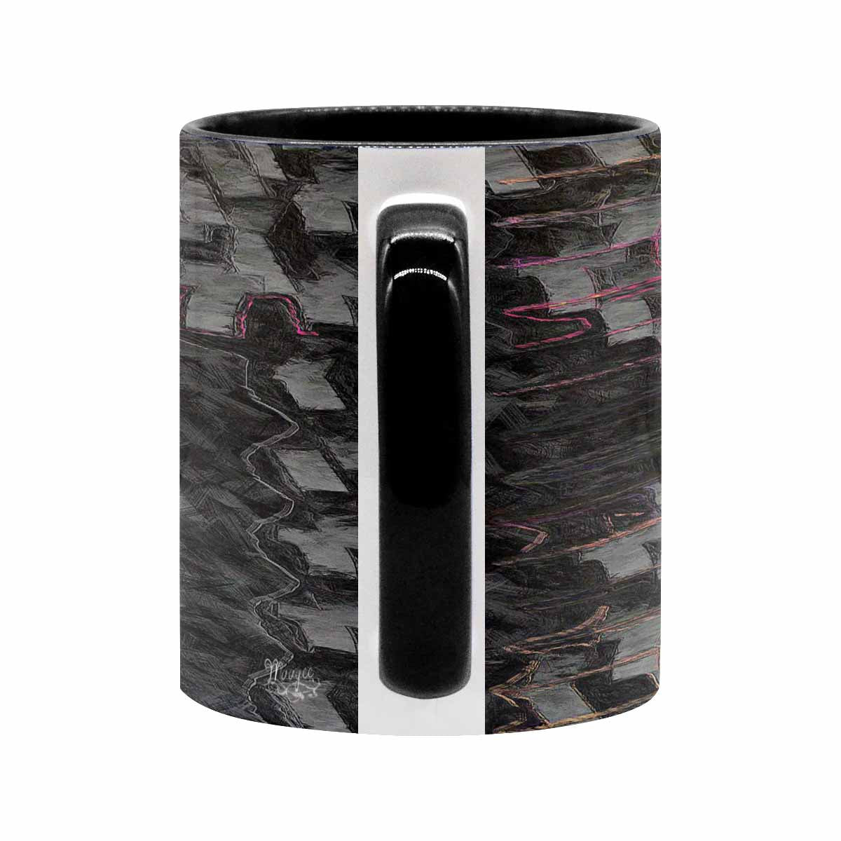 Coffee Mug, tea cup, black core, abstract, design 40