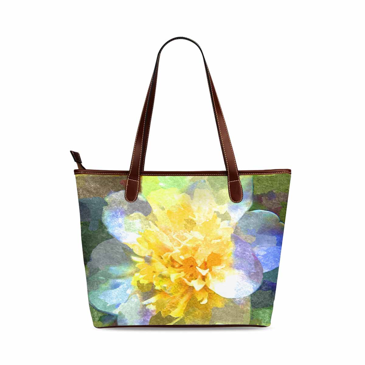 Classic Fabric handbag, watercolor floral, design 23