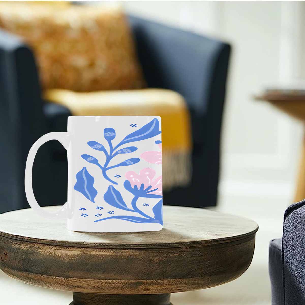 Quality Mug, coffee mug, tea cup, Bright florals, Set 2, design 6