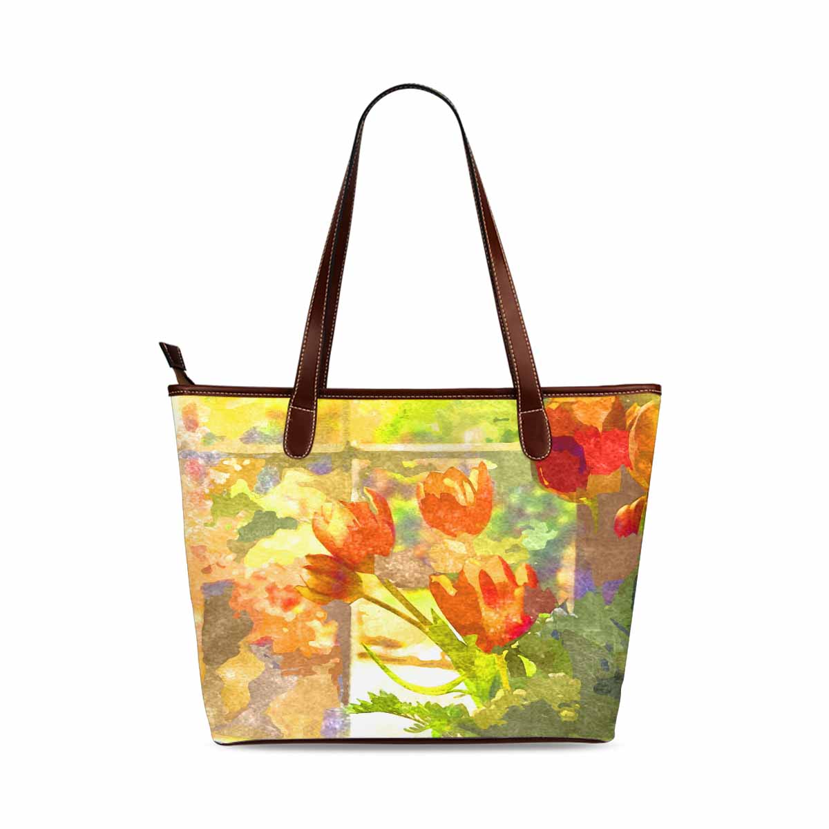 Classic Fabric handbag, watercolor floral, design 267