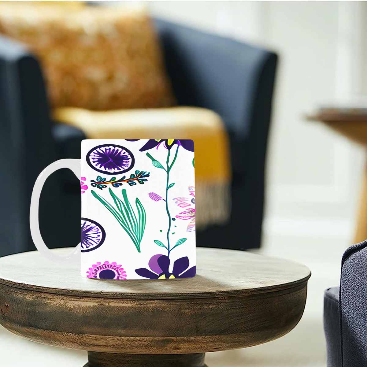 Quality Mug, coffee mug, tea cup, Bright florals, Set 1, Design 134