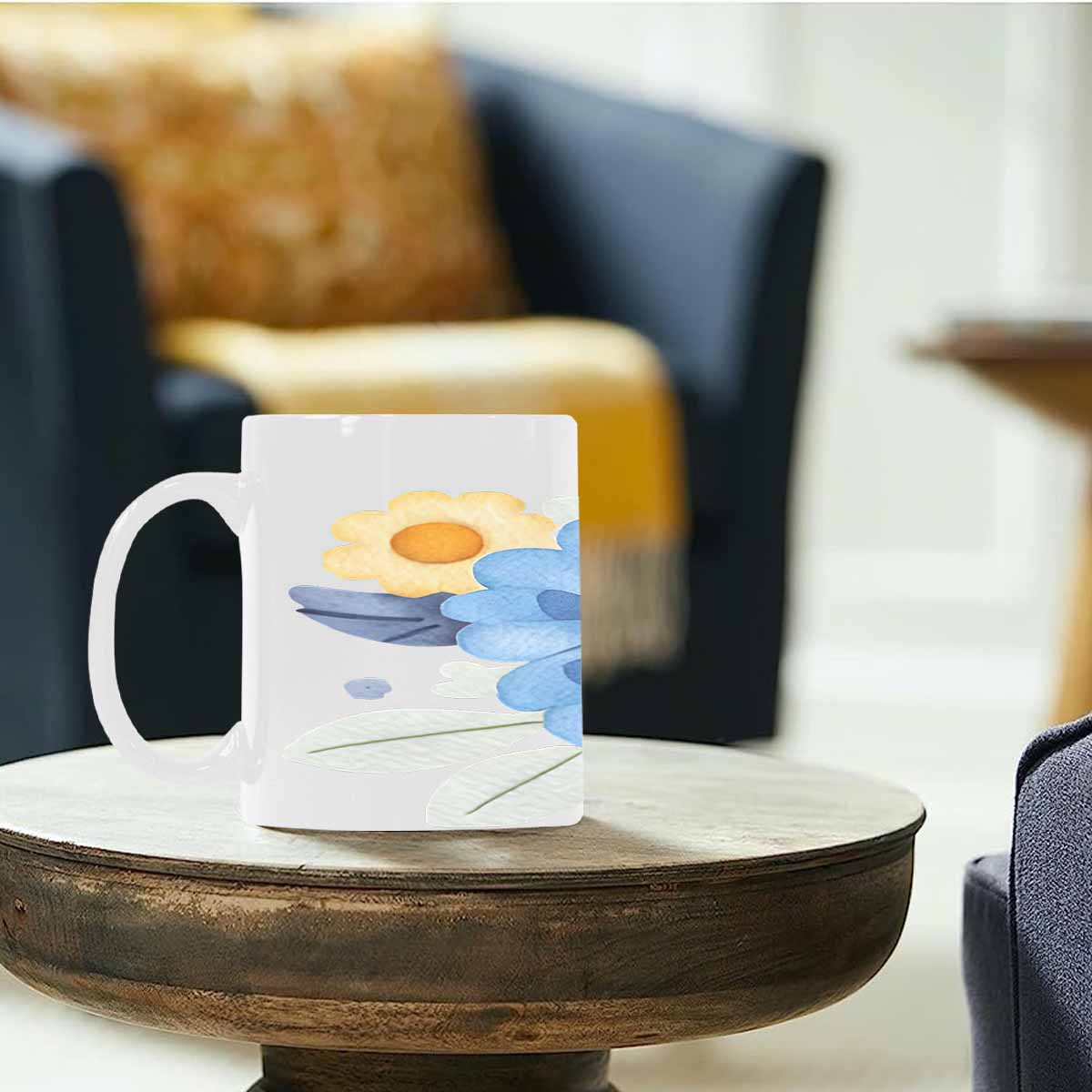 Quality Mug, coffee mug, tea cup, Bright florals, Set 2, design 21