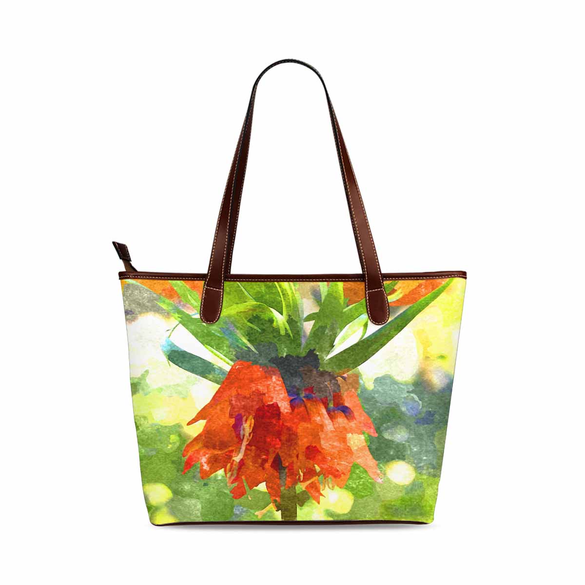 Classic Fabric handbag, watercolor floral, design 182
